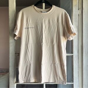 The Pangaia Light Tan Sand Cotton Blend Short Sleeve T-Shirt